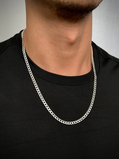 Cadena cubana 12gr / Largo 60cm / Plata B