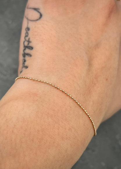 Pulso mini militar 0.9gr / Largo 17cm / Oro Rosado italy +1 M