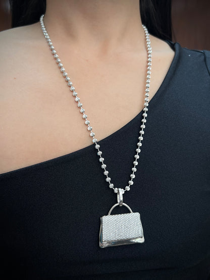 Dije de bolso con MOS 330pts (0.35QTS) 37.6gr / 4.5cm / Oro Blanco Nac (Joya) B