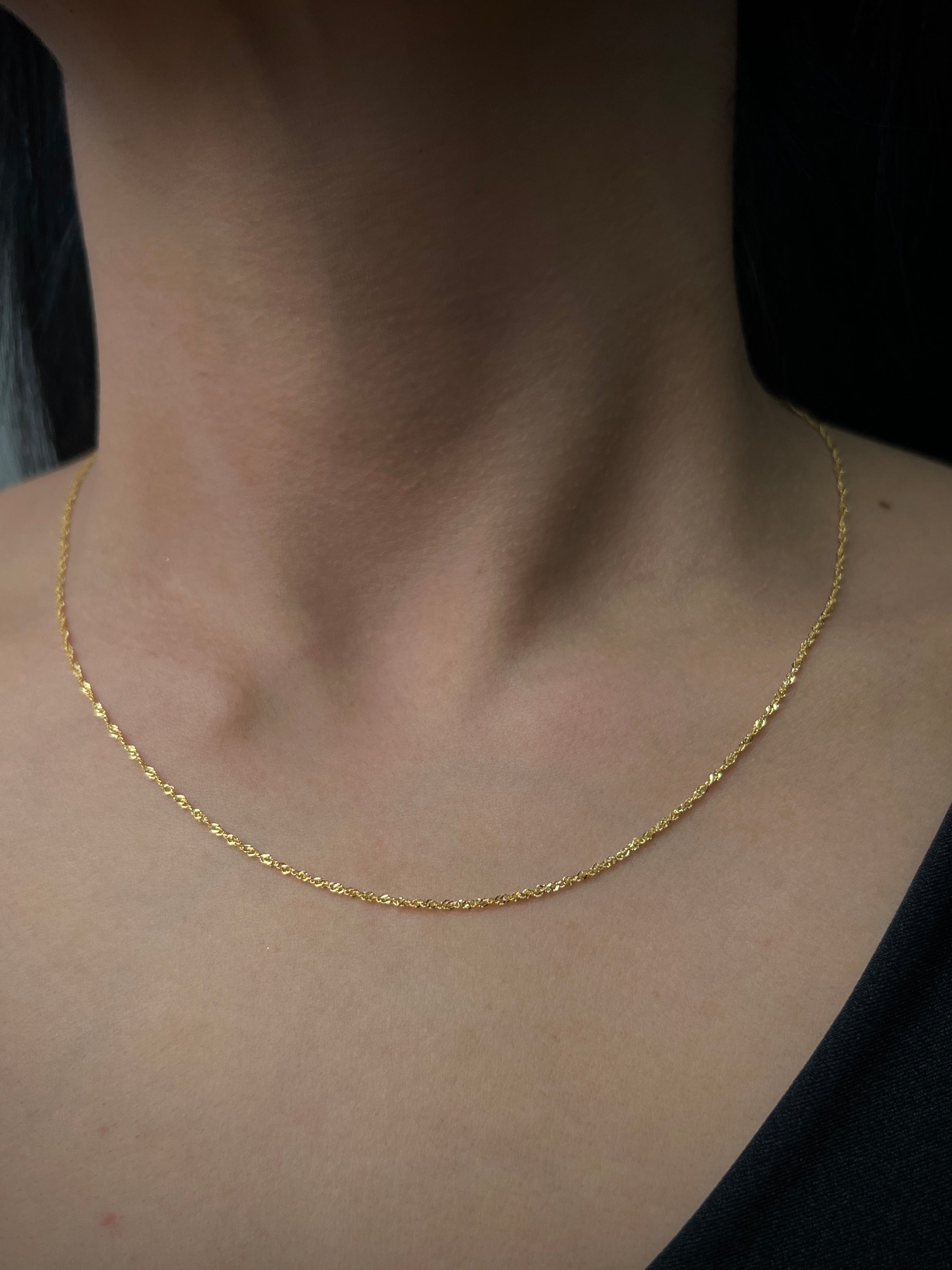 Cadena singapur 1.25gr / Largo 45cm / Oro Amarillo italy +3*
