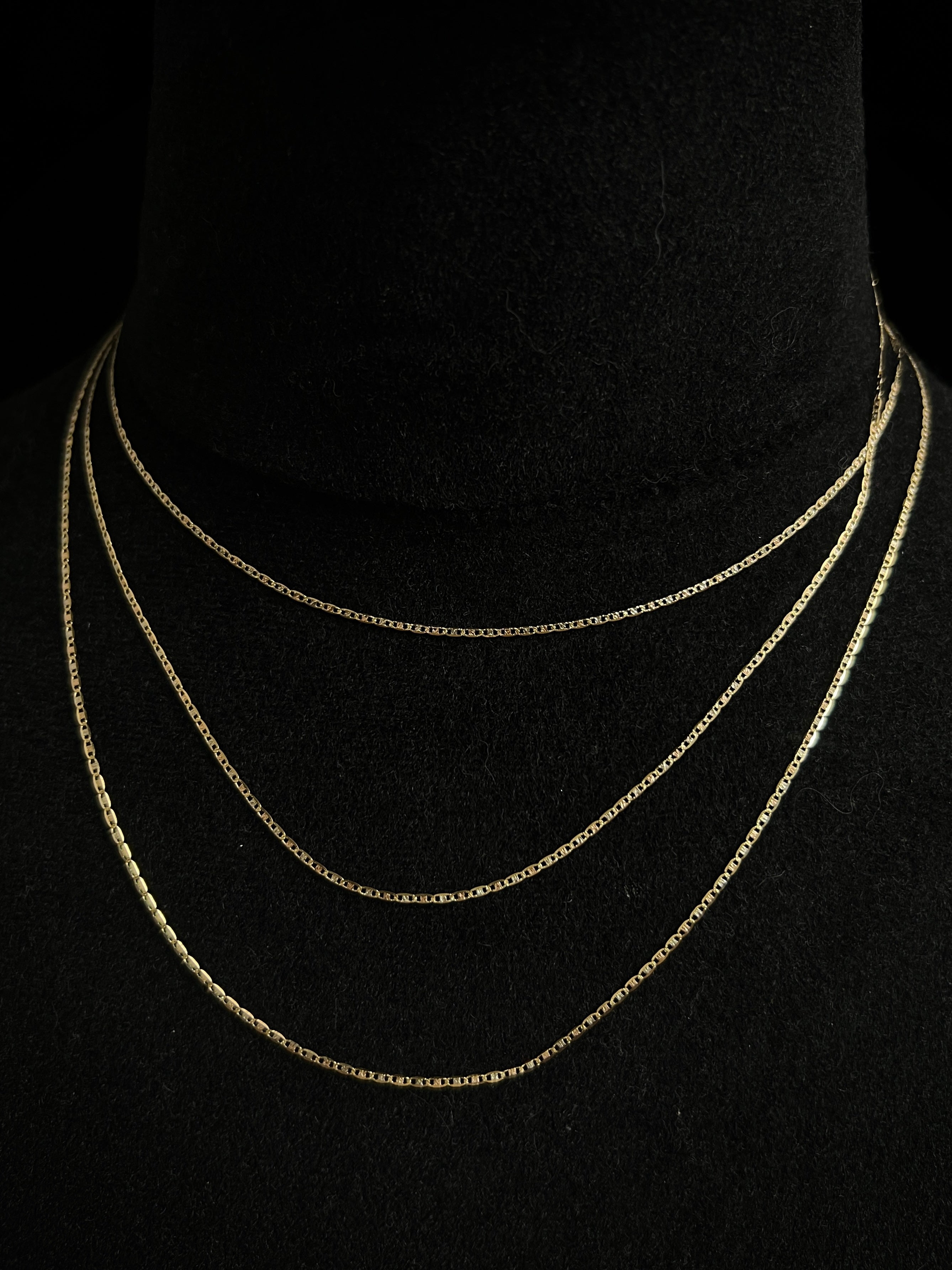 Cadena Plana 1.25gr / Largo 40cm / Tres Oros italy +3 M