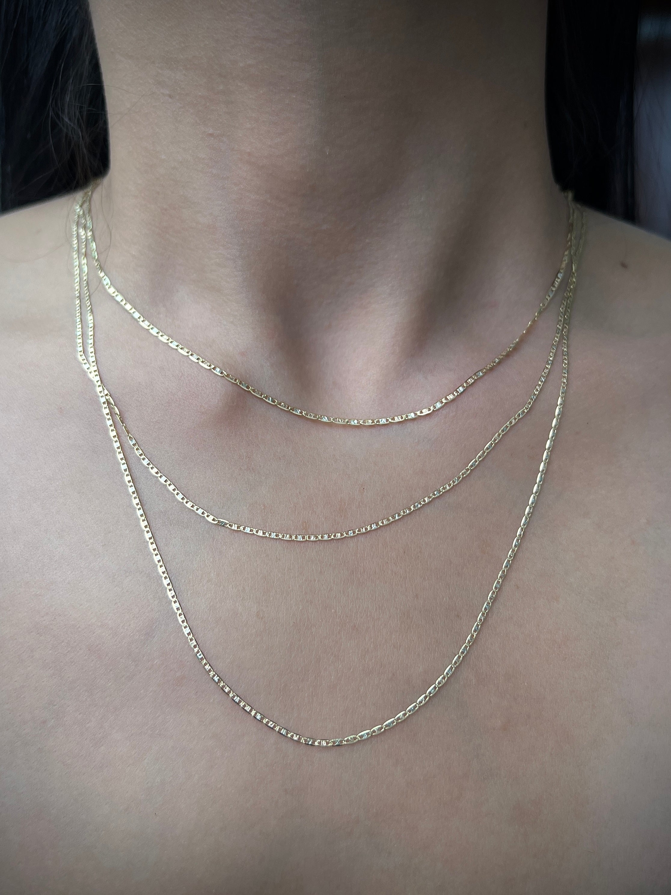 Cadena Plana 1.25gr / Largo 40cm / Tres Oros italy +3 M