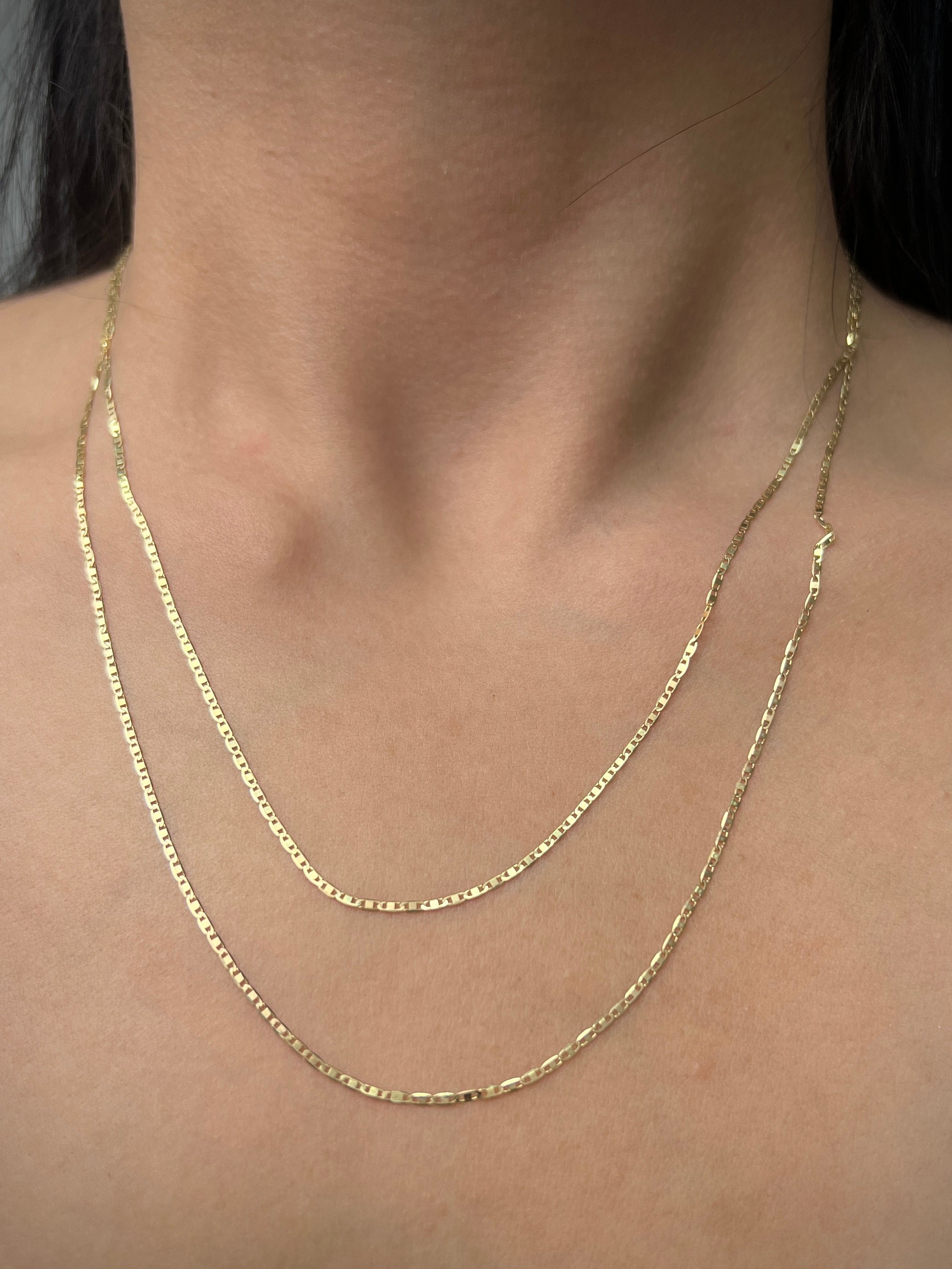 Cadena Plana 2gr / Largo 50cm / Tres Oros italy +3 M