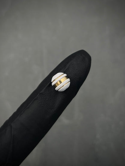 Neoros blancos 8mm 3 raya Oro Amarillo (Joya) B