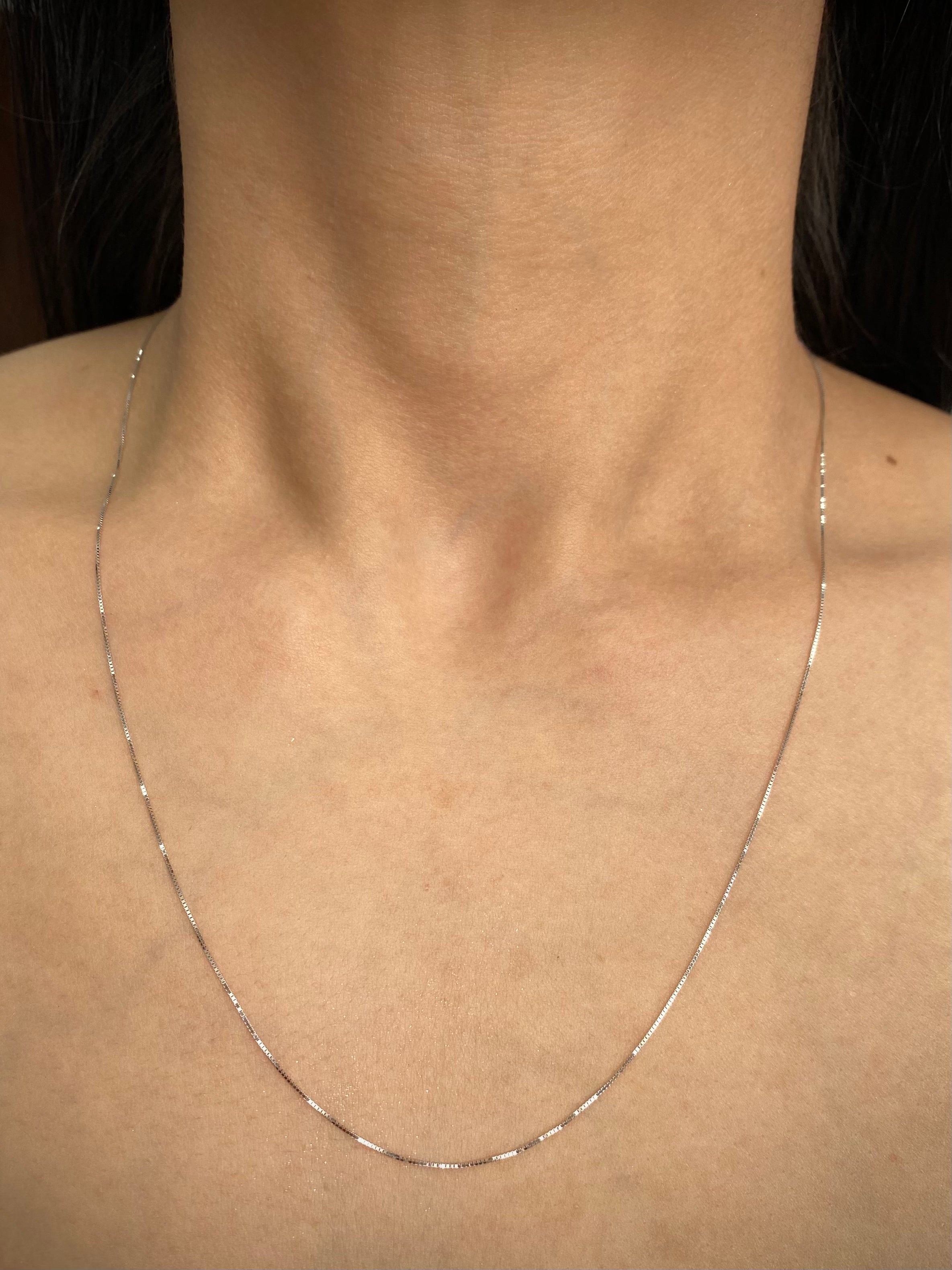 Cadena veneciana 1.5gr / Largo 50cm / Oro Blanco italy +3 B