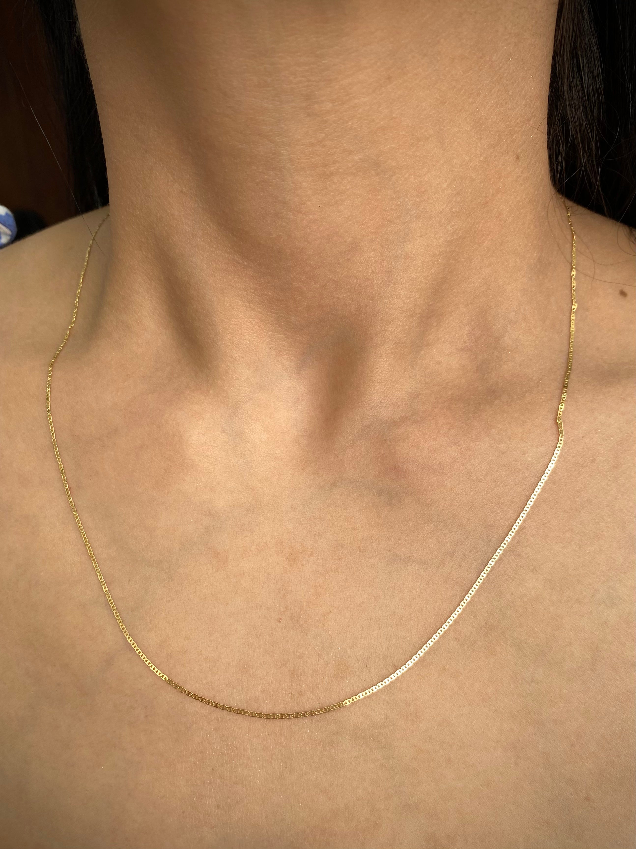 Cadena plana 1.4gr / LArgo 45 cm / Oro Amarillo italy +3 P