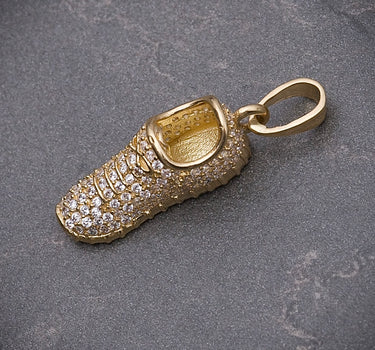 Dije de teni jersey con swarovski blanco 5gr / 2.5cm / Oro Amarillo Nac B