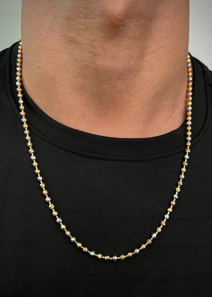 Cadena militar diamantada 4mm 27gr / Largo 60cm / Tres Oros Nac (Joya) M