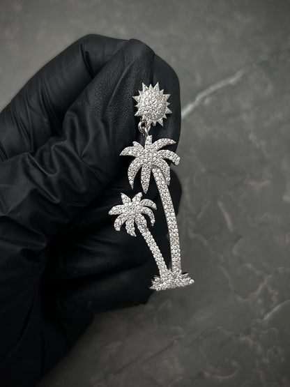 Dije de palmera con 140pts de moissanita 9.5gr / 5.4cm / Oro Blanco (Joya) M