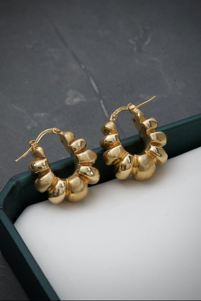 Candongas Entorchadas Armadillo 5.2gr / Largo 2.3cm / Oro Amarillo italy +4 P