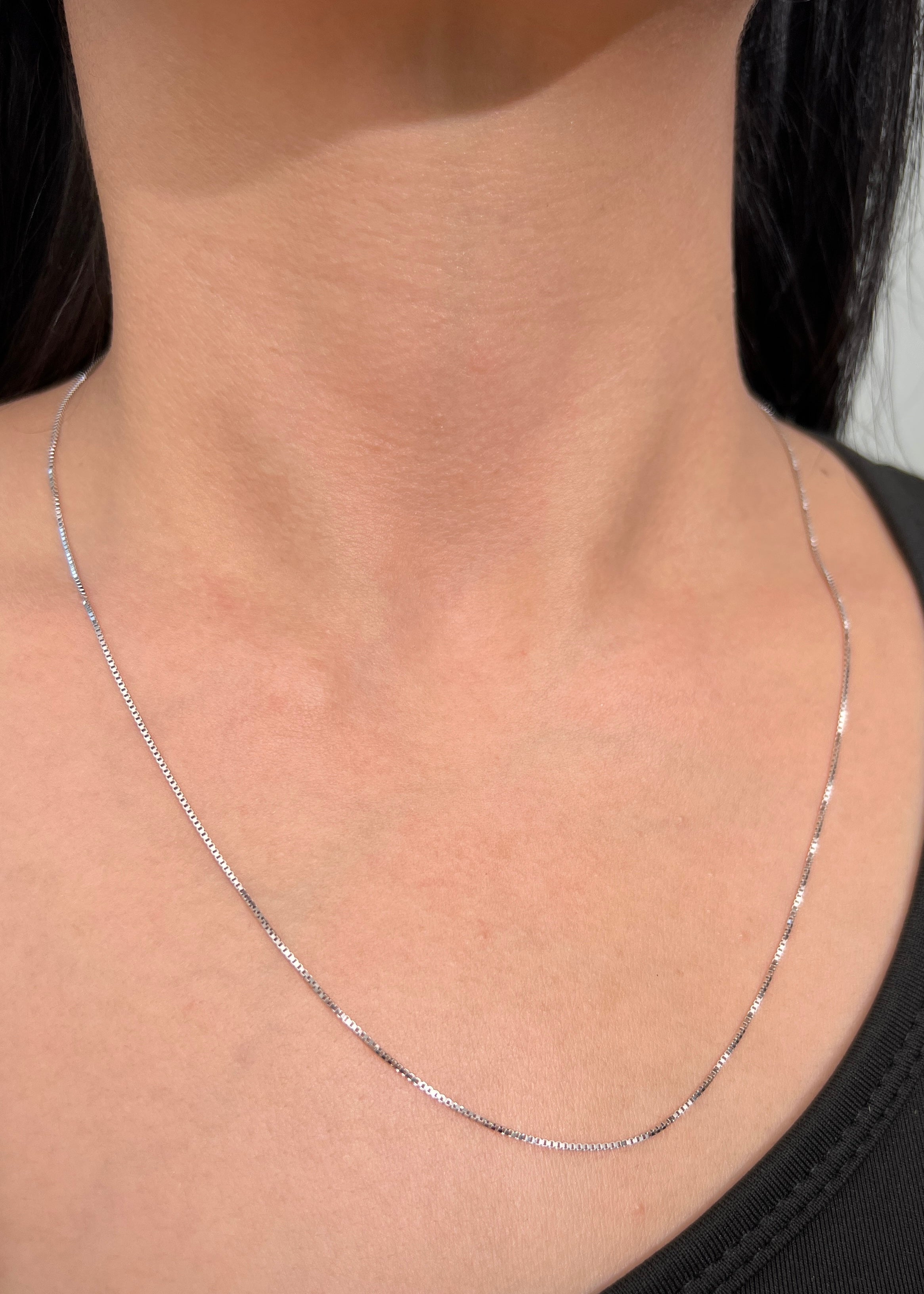 Cadena veneciana 1.55gr / Largo 50cm / Oro Blanco italy +3 M