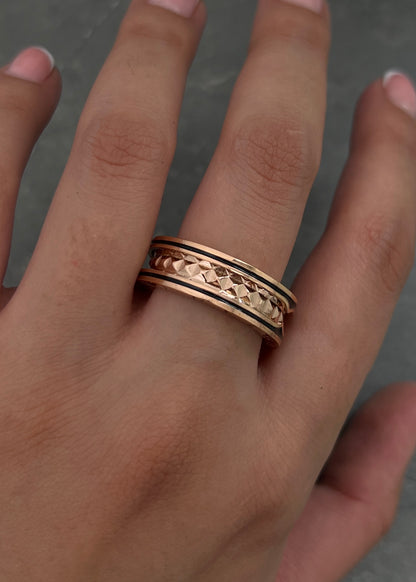 Anillo bv 13.05gr / TALLA 9 3/4 / Oro Rosado Nac B