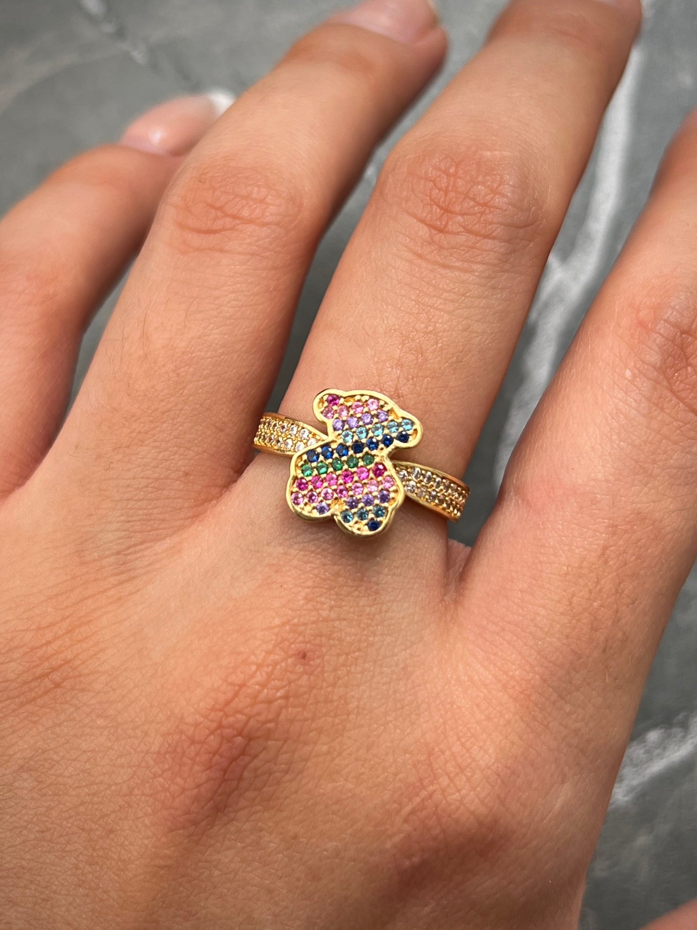 Anillo oso th 2.7gr / Talla 6 1/4 Oro Amarillo Nac B