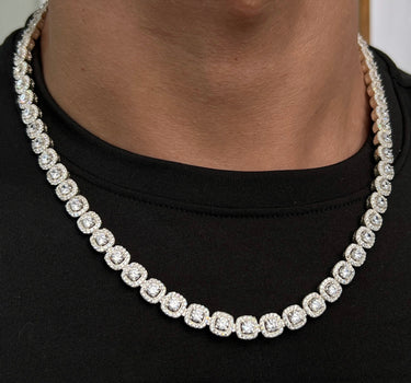 Cadena tenis con swarovskis blancos 65.6gr / Largo 55cm / P