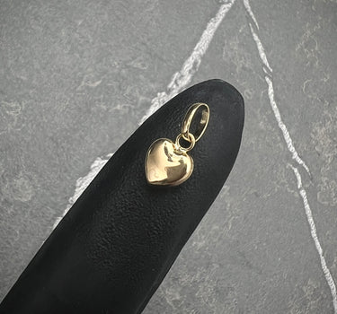 Dije de corazon liso 0.35gr / Largo 1.1cm / Oro Amarillo Nac P