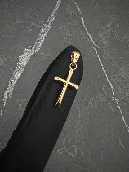 Dije cruz 0.4gr / 2.2cm / 10mm — Oro Amarillo