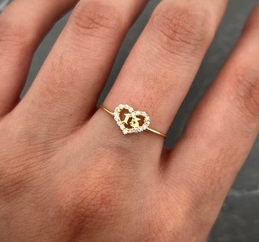 Anillo 15s CON SWAROVSKI BLANCO 0.85gr / TALLA 6 3/4 / Oro Amarillo Nac B