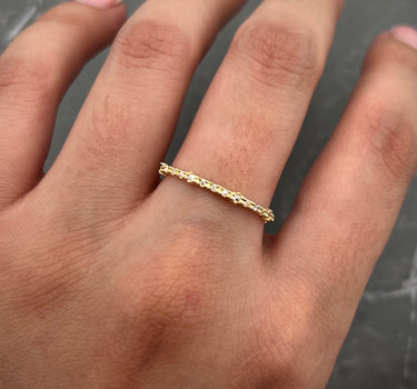 Anillo con swarovski blanco 1.25gr / TALLA 6 / Oro Amarillo Nac M