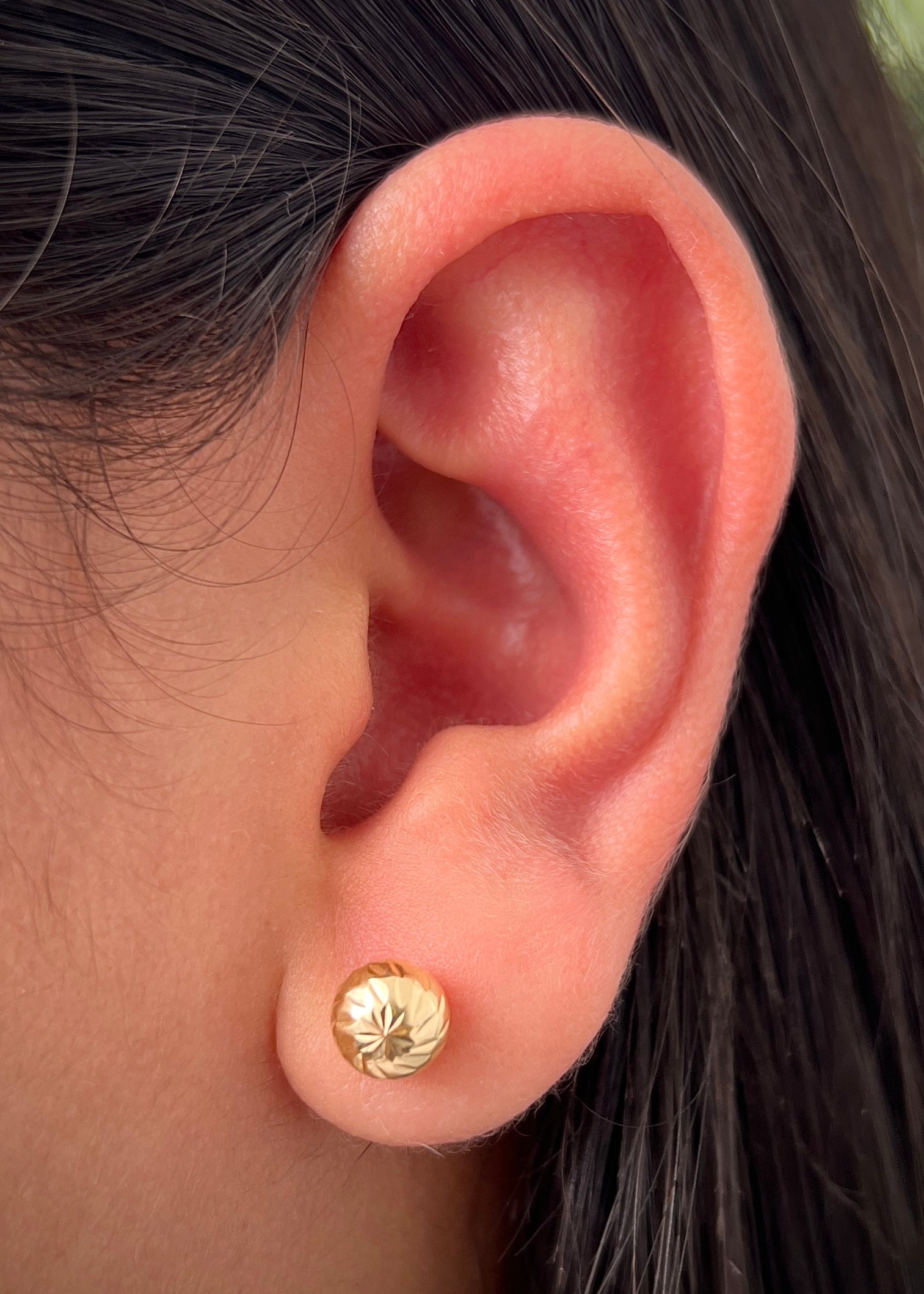 Topos bola diamantada 7mm 0.9gr / Oro Amarillo Nac B