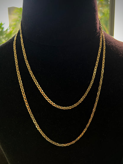 Cadena TEjido ESCAlera 6.5gr / Largo 60cm — Oro Amarillo