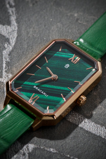 Reloj BRACARLI VERDE Colección Arte, Hecho En Suiza P