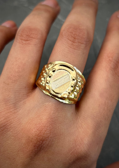 Anillo herradura de caballo 3.85gr / Talla 10 / Tres Oros Nac M