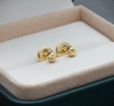 Topos de bola diamantados #4mm 0.6gr / Oro Amarillo Nac P