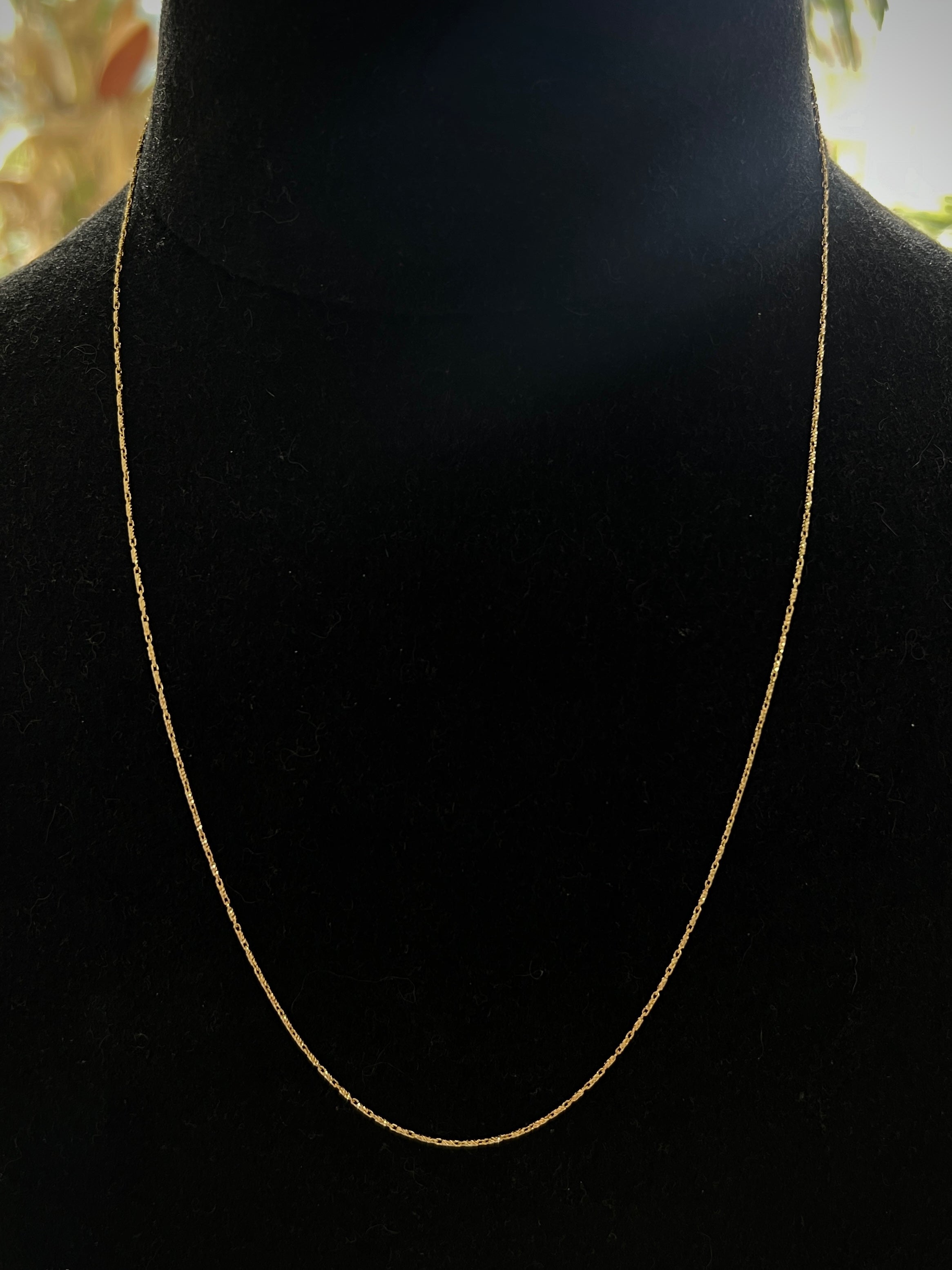 Cadena MINI RUSTICA DIAMANTADA 5.35gr / Largo 60cm / Oro Amarillo italy +3 B