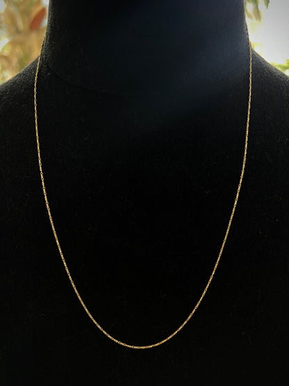 Cadena MINI RUSTICA DIAMANTADA 5.35gr / Largo 60cm / Oro Amarillo italy +3 B