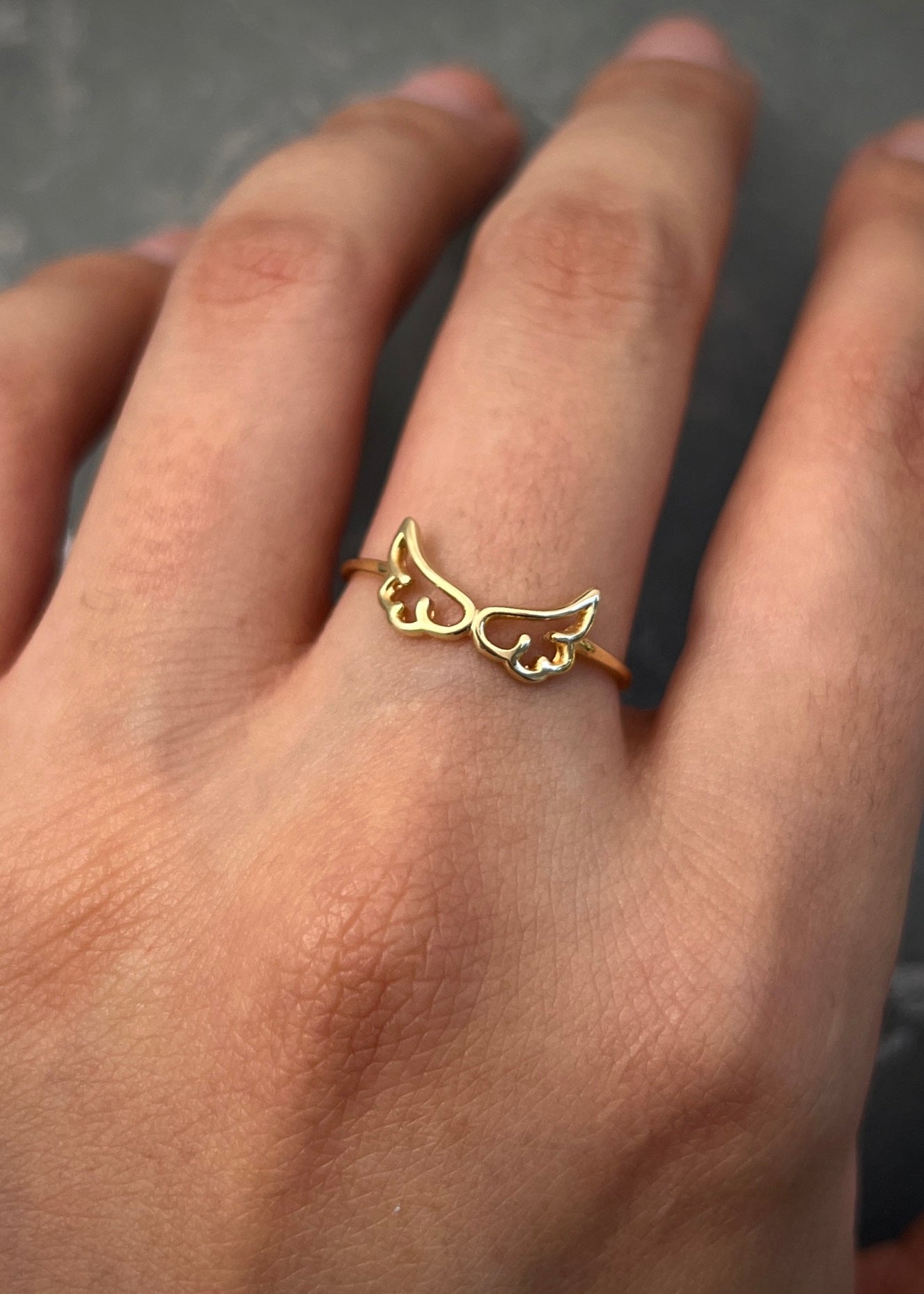 Anillo alas 1.1gr / TALLA 7 1/4 / Oro Amarillo Nac M