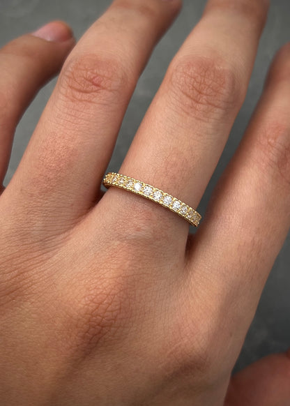 Anillo corazones con swarovski blanco 2gr / Talla : 6 1/2 / Oro Amarillo Nac B