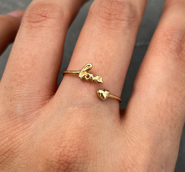 Anillo love 1gr / TALLA 7 1/2 / Oro Amarillo Nac M