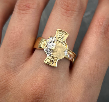 Anillo cristo 4.6gr / TALLA 10 / Oro Amarillo Nac M