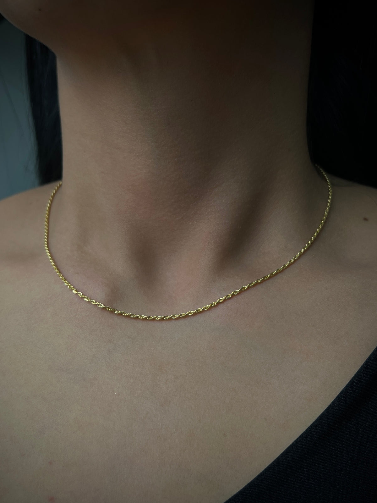 Cadena Lazo 1.5gr / 40cm / 1.6mm — Oro Amarillo