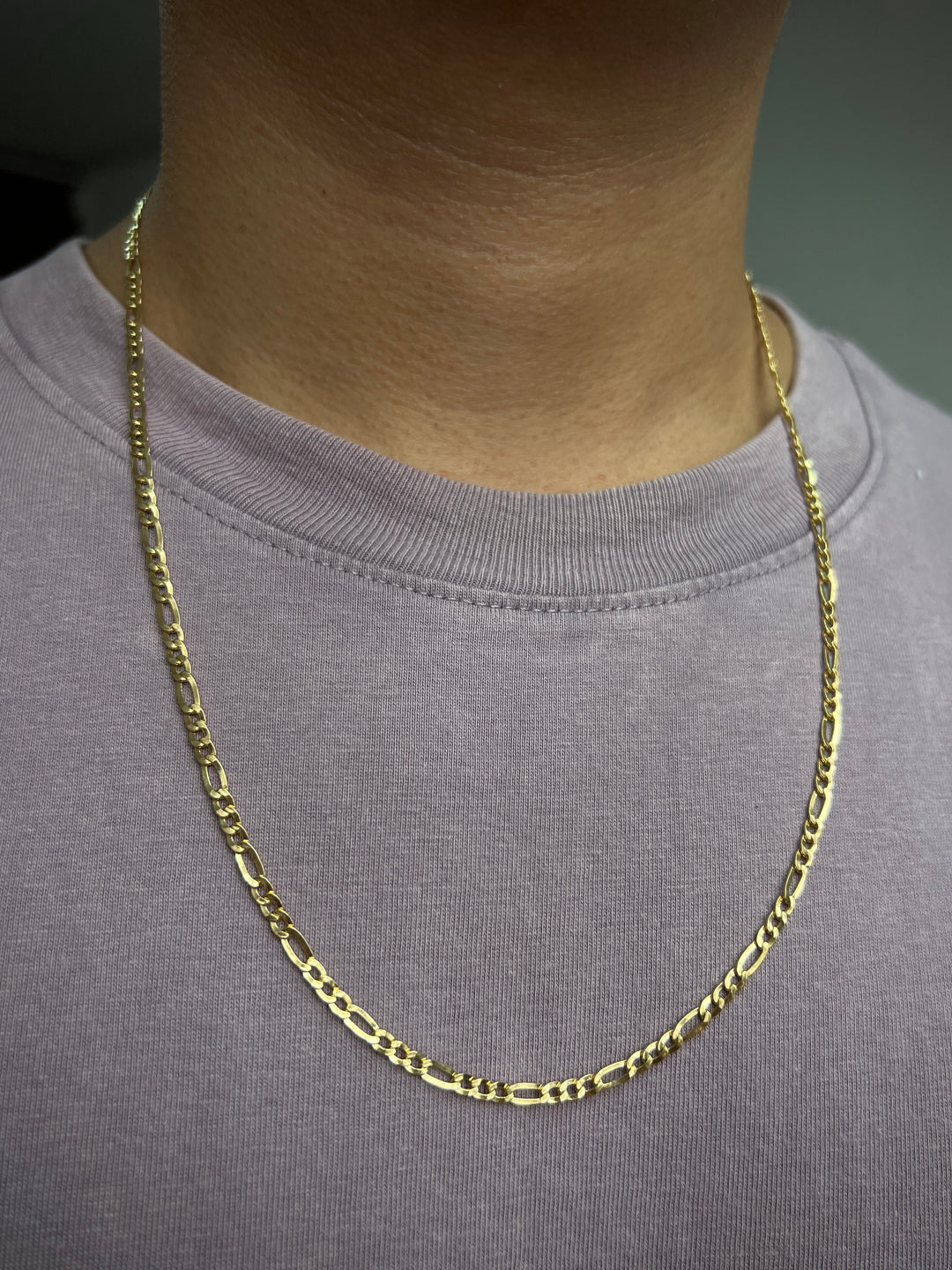 Cadena figaro 10.45gr / Largo 60 cm — Oro Amarillo