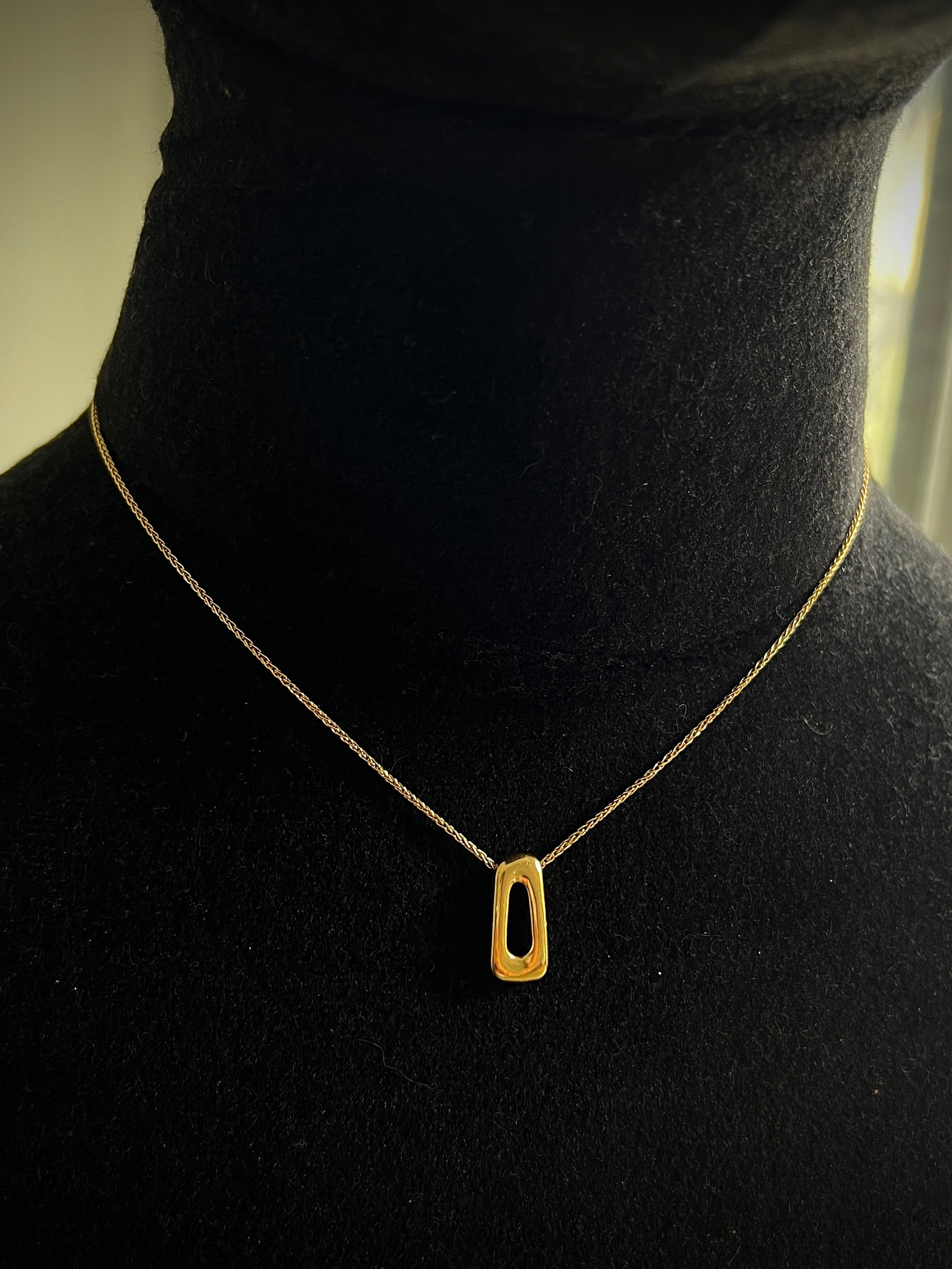 Cadena tejido franco con dije 7.8gr / Largo 45 cm / Oro Amarillo italy +3 M