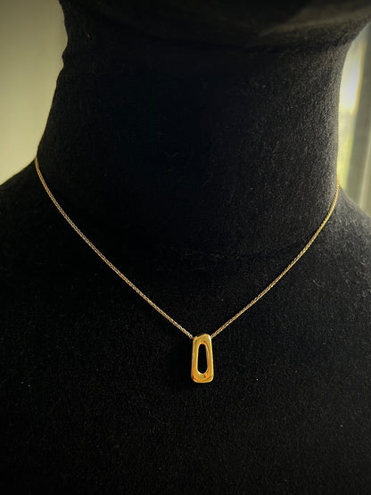 Cadena tejido franco con dije 7.8gr / Largo 45 cm / Oro Amarillo italy +3 M