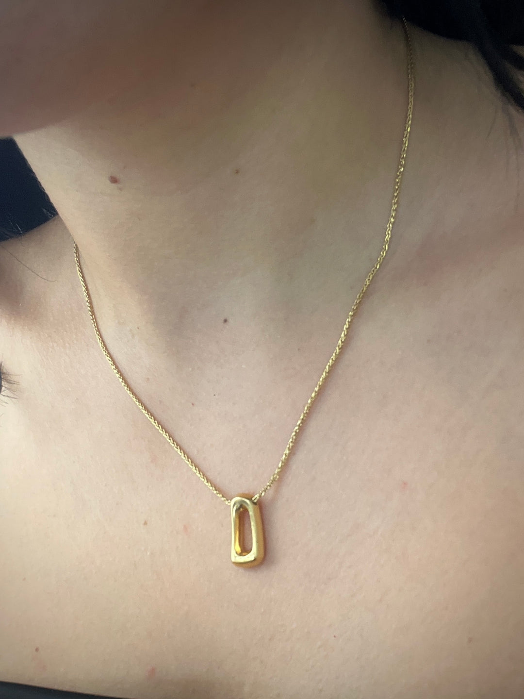 Cadena tejido franco con dije 7.8gr / Largo 45 cm — Oro Amarillo