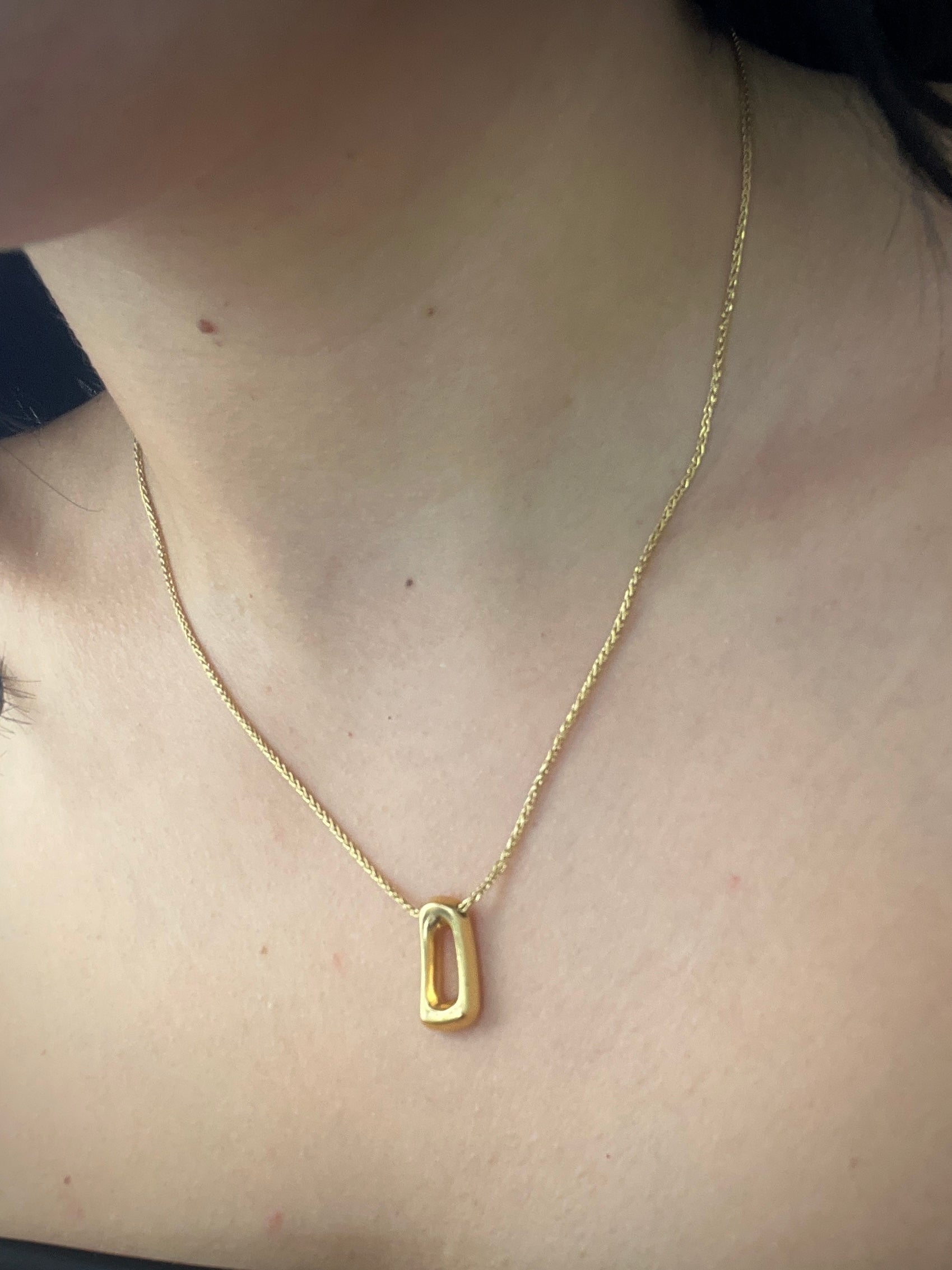 Cadena tejido franco con dije 7.8gr / Largo 45 cm / Oro Amarillo italy +3 M