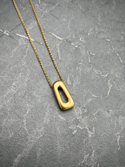 Cadena tejido franco con dije 7.8gr / Largo 45 cm / Oro Amarillo italy +3 M