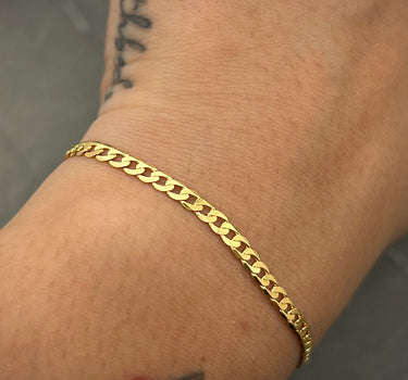 Pulso Cubano 3.7gr / Largo 21cm / Oro Amarillo italy cte M