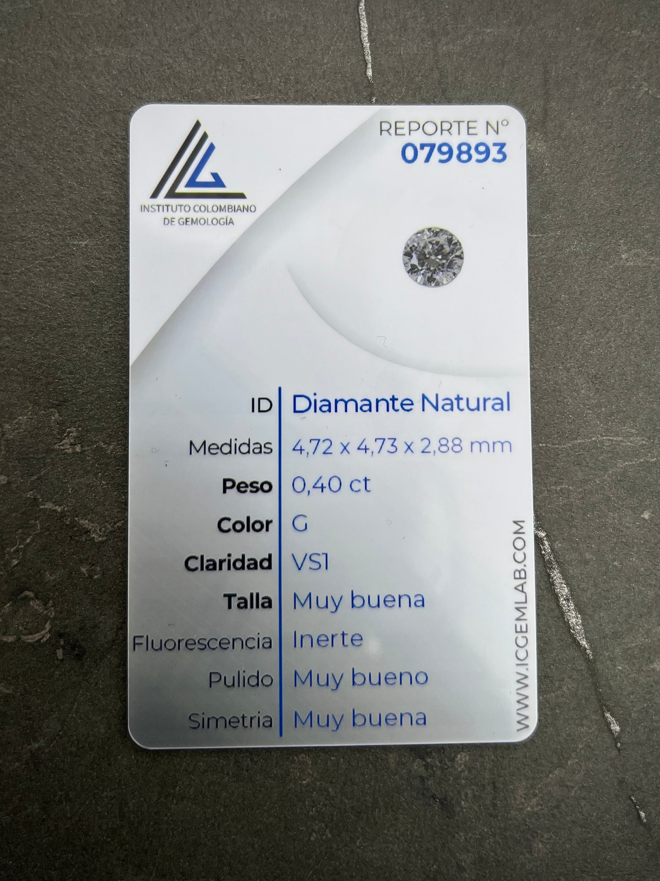 Diamante Blanco 40pts  (Joya) B