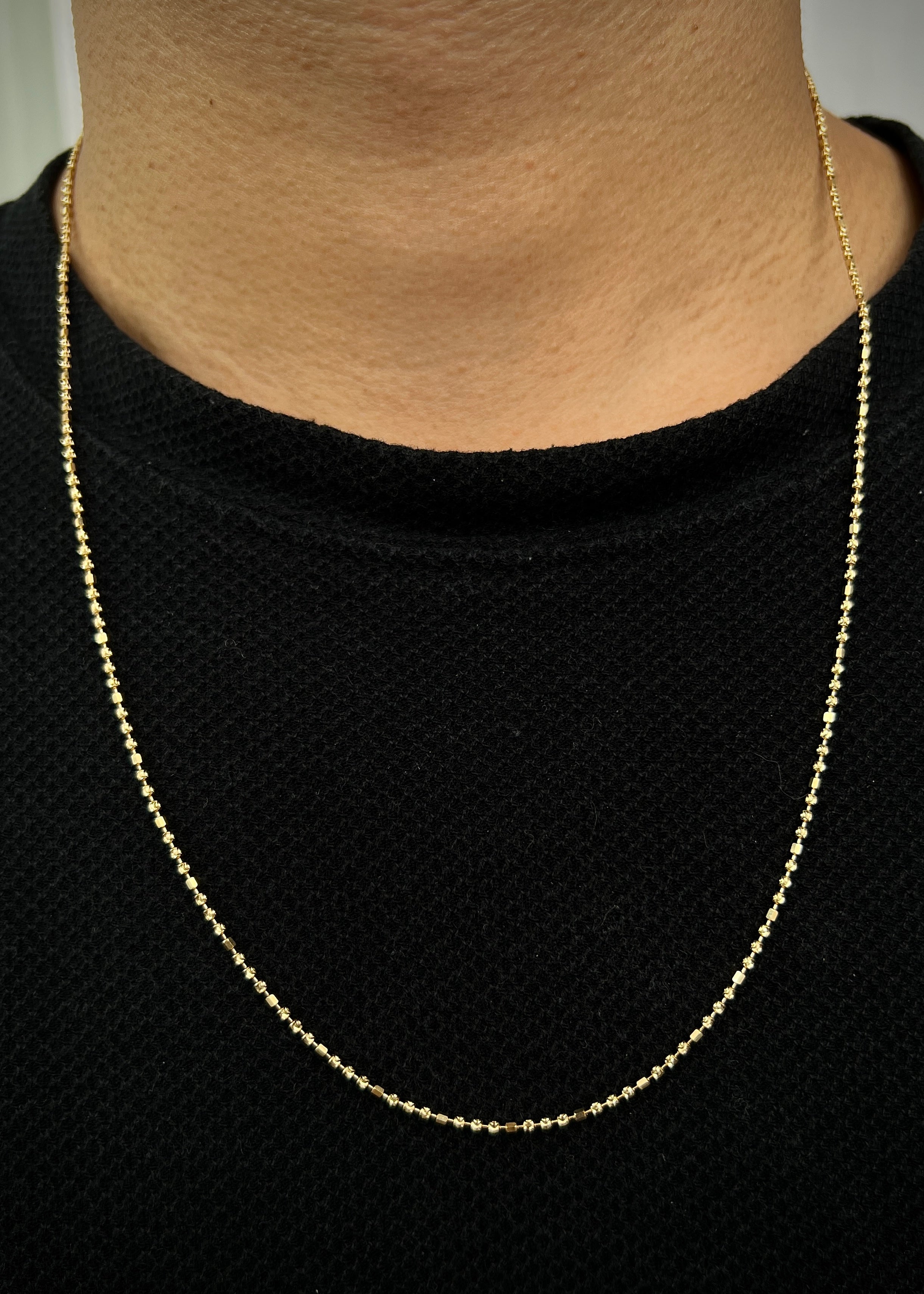 Cadena militar diamantada especial 6.6gr / Largo 60cm / Oro Amarillo italy +4 B