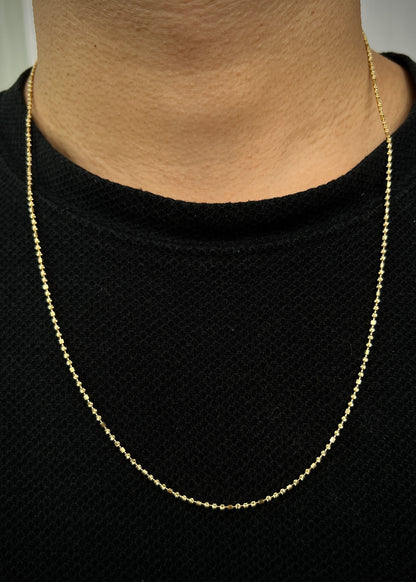 Cadena militar diamantada especial 6.6gr / Largo 60cm / Oro Amarillo italy +4 B