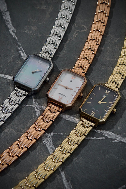 Reloj BRACARLI ROSADO Colección Arte, Hecho En Suiza P