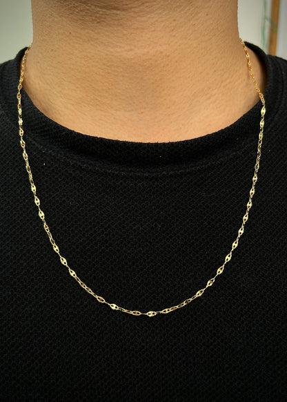 Cadena escalera 1.85gr / largo 60cm / Oro Amarillo italy +3*