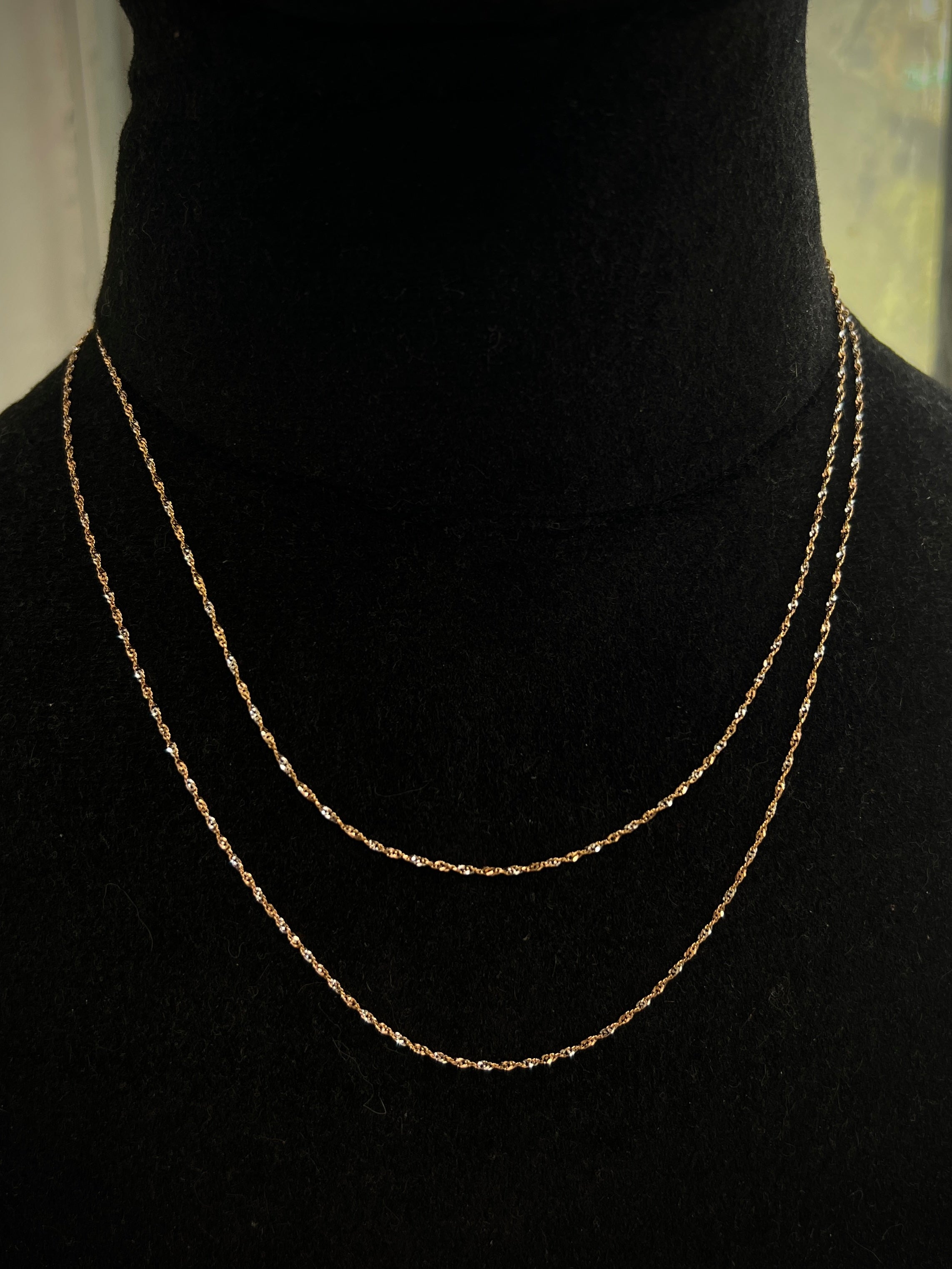 Cadena Tejido SingapUr 1.9gr / Largo 50 cm / Tres Oros italy +3 B