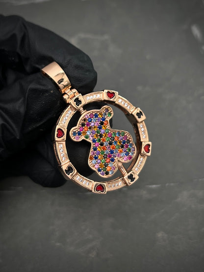 Dije de oso th giratorio 19.6gr / 4.5cm / Oro Rosado Nac M