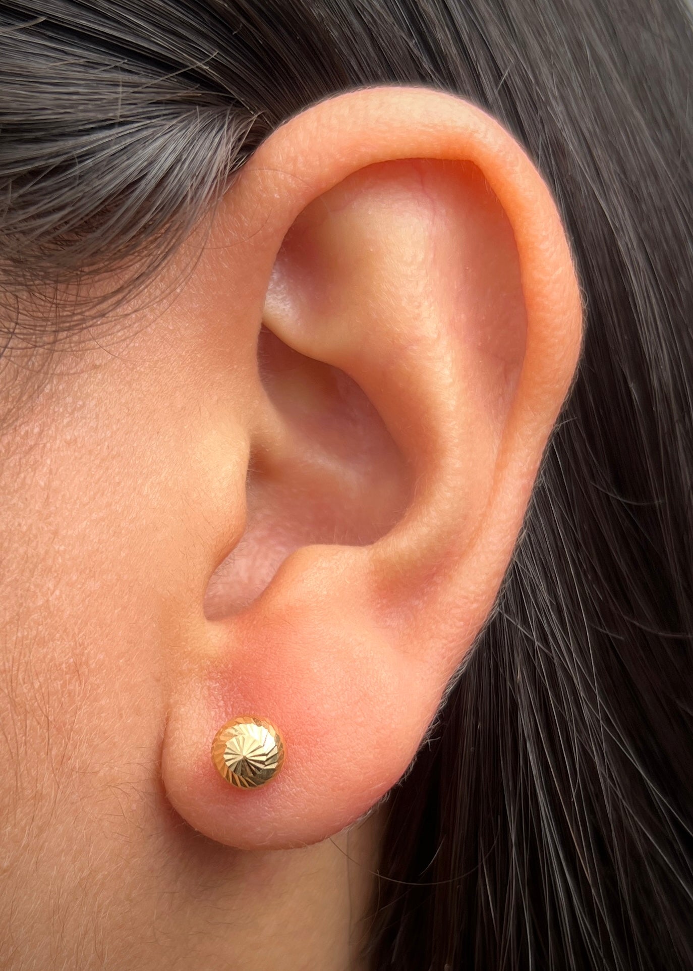 Topos bola diamantado 6mm 0.8gr / Oro Amarillo Nac P