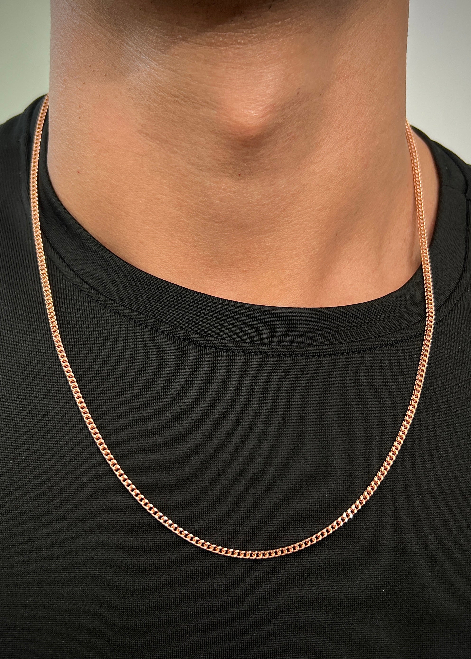 Cadena franco 9.8gr / Largo 60cm / Oro Rosado italy +3 M